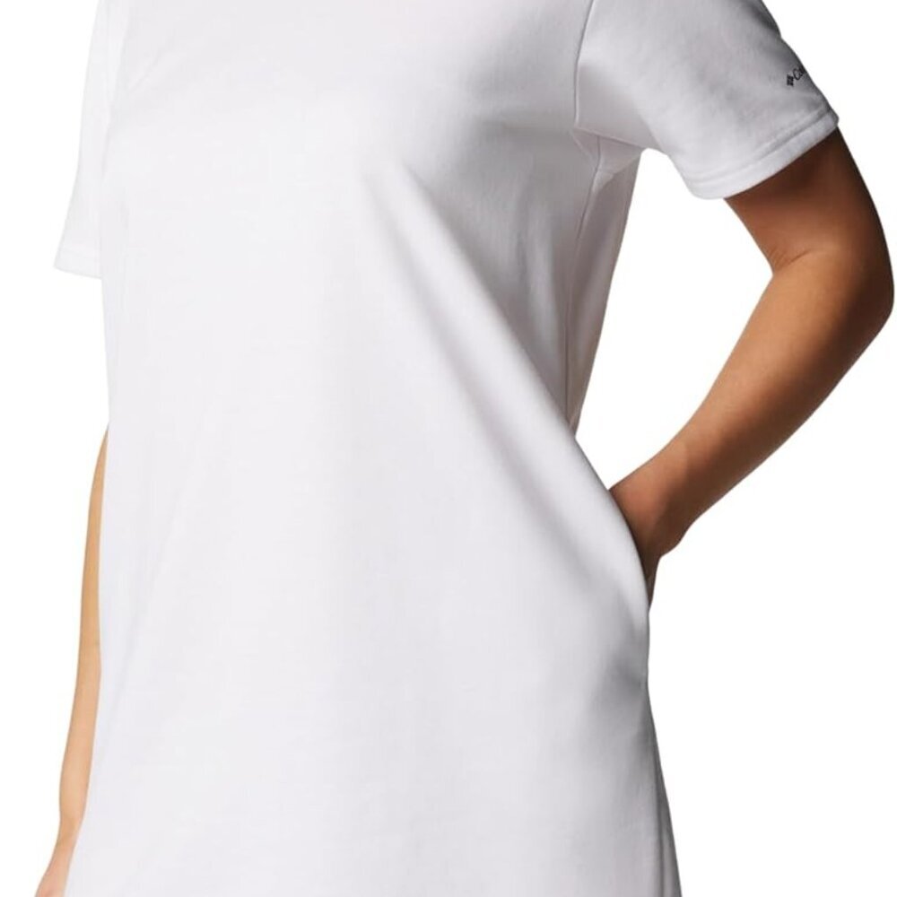 Women's Cotton Blend T-Shirt Dress With Pockets Sun Protection Casual Wear